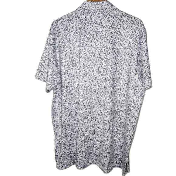 🆕️ Peter Millar Summer Comfort Mens XL NWT White Dapper Cocktail S/S Golf Polo - Picture 3 of 5